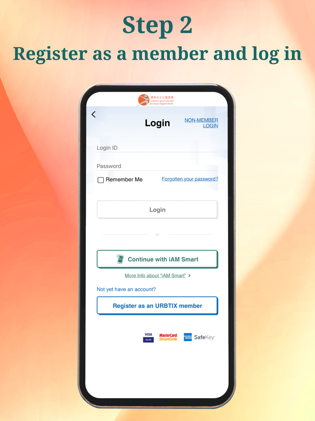 Register as a member and log in